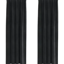 vidaXL Gordijne - Verduisterend - Zwart - 140x225 cm - Fluweel - 2 Stuks