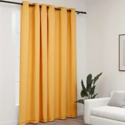 vidaXL - Gordijn - Geel - Stof - 290 x 245 cm