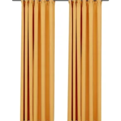 vidaXL - Gordijn - Geel - Stof - 140 x 245 cm - 2 stuks