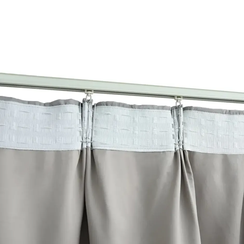 vidaXL - Gordijn - Grijs - Stof - 140 x 225 cm - 2 stuks