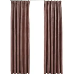 vidaXL - Gordijn - Roze - Fluweel - 140 x 245 cm - 2 stuks