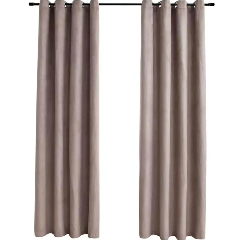 vidaXL - Gordijn - Taupe - Stof