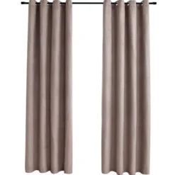 vidaXL - Gordijn - Taupe - Stof
