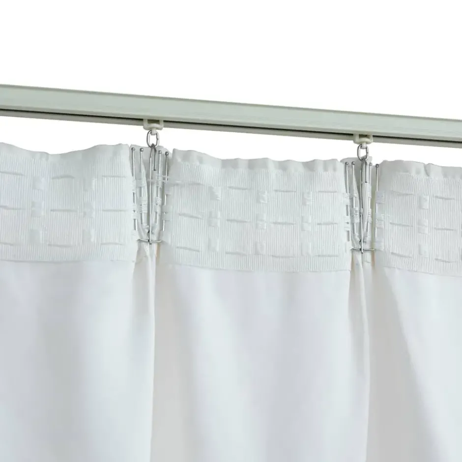 vidaXL - Gordijn - Wit - Stof - 140 x 245 cm - 2 stuks