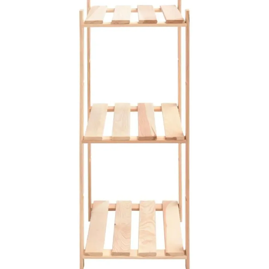 vidaXL - Grenenhouten Opbergrek 3-Laags 150 kg Opbergkast - 10 Stuks
