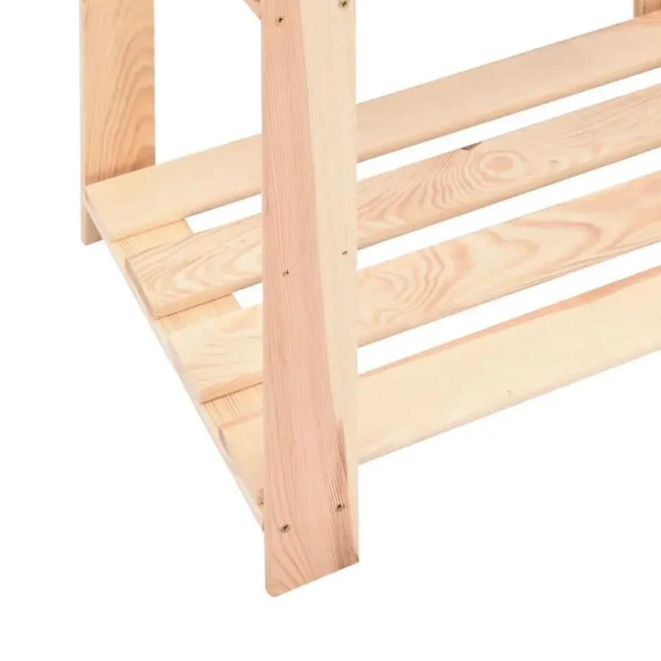 vidaXL - Grenenhouten Opbergrek 3-Laags 150 kg Opbergkast - 10 Stuks