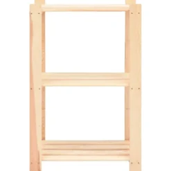 vidaXL - Grenenhouten Opbergrek 3-Laags 150 kg Opbergkast - 10 Stuks
