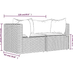 vidaXL - Hoekbank - Bruin - Poly rattan