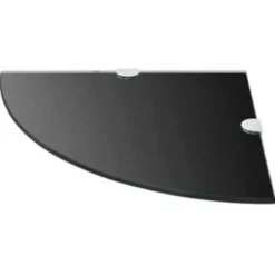 vidaXL - Hoekplank - Zwart - Glas - 25 x 25 cm