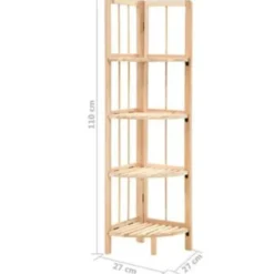 vidaXL - Hoekschap - Beige - Hout
