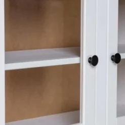 vidaXL - Hoge Kast - Wit - Grenenhout