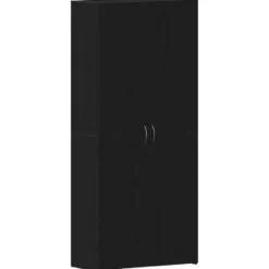 vidaXL - Hoge Schoenenkast met 6 planken 12 paar - Zwart - 80x35,5x180 cm