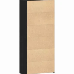 vidaXL - Hoge Schoenenkast met 6 planken 12 paar - Zwart - 80x35,5x180 cm