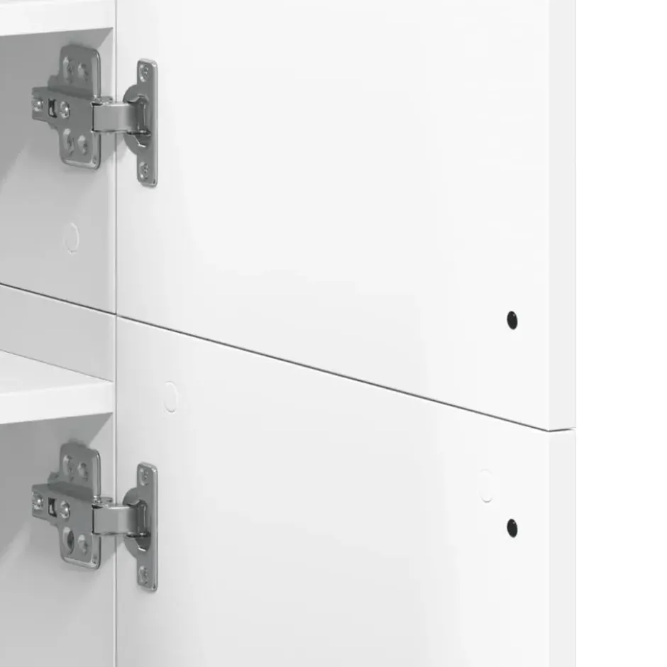 vidaXL - Hoge Schoenenkast met 7 planken en 2 deuren - Wit - 80x39x178 cm