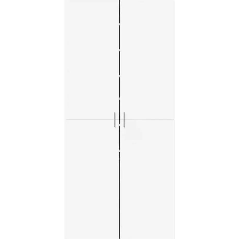 vidaXL - Hoge Schoenenkast met 7 planken en 2 deuren - Wit - 80x39x178 cm