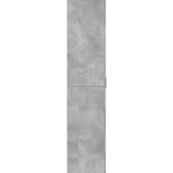 vidaXL - Hoge Schoenenkast met 7 lagen en 2 deuren - Betongrijs - 80x39x178 cm