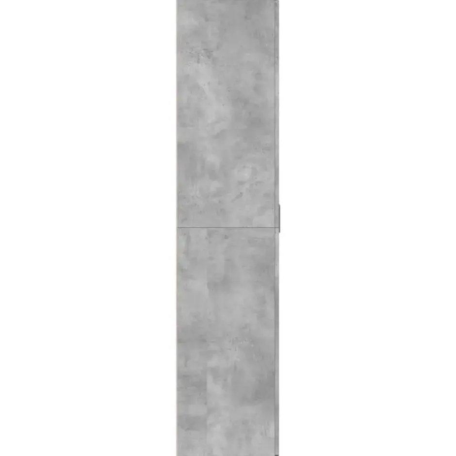 vidaXL - Hoge Schoenenkast met 7 lagen en 2 deuren - Betongrijs - 80x39x178 cm