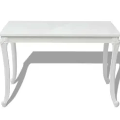 vidaXL - Hoogglans Eetkamertafel - Wit - MDF - 116 x 66 x 76 cm