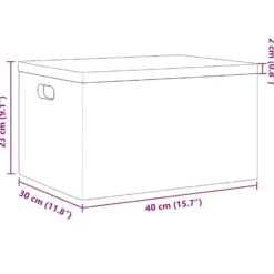 vidaXL - Houten Kist - Bruin - Grenenhout - 40 x 30 x 23 cm