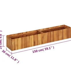 vidaXL - Houten Plantenbak - Bruin - Hout - 150 x 30 x 25 cm