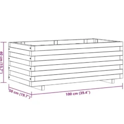 vidaXL - Houten Plantenbak - Bruin - Hout