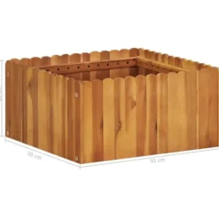 vidaXL - Houten Plantenbak - Bruin - Hout - 50 x 50 x 25 cm