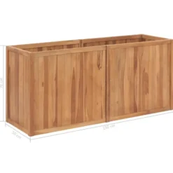 vidaXL - Houten Plantenbak - Bruin - Teakhout - 150 x 50 x 70 cm