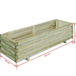 vidaXL - Houten Plantenbak - Bruin - Hout - 120 x 40 x 30 cm