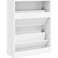 vidaXL - Houten Schoenenkast - Wit - Hout