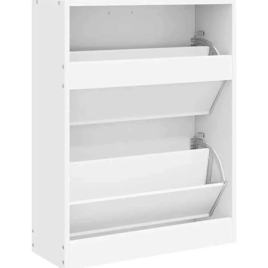 vidaXL - Houten Schoenenkast - Wit - Hout