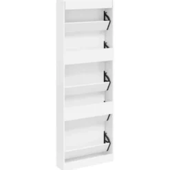 vidaXL - Houten Schoenenkast - Wit - Hout