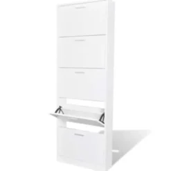 vidaXL - Houten Schoenenkast - Wit - Hout
