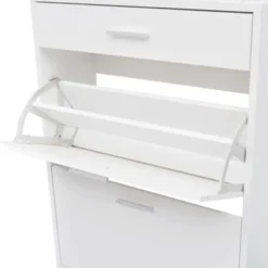 vidaXL - Houten Schoenenkast - Wit - Hout