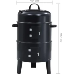 vidaXL - Houtskoolgrill - Zwart - Staal - 40 x 80 cm