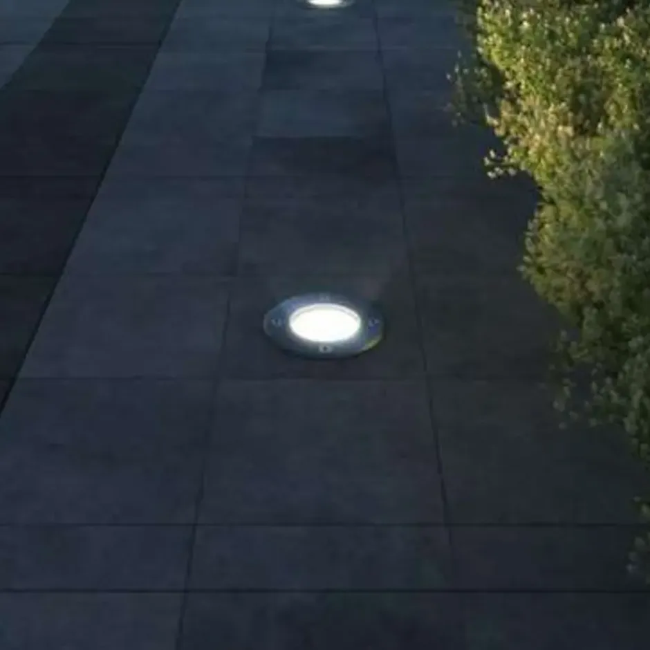 vidaXL - Inbouw Tuinlamp - Zilver - Aluminium - 3 stuks