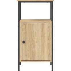 vidaXL - Industrieel Nachtkastjes met deur - Sonoma eiken - 41x31x80 cm - 2 st