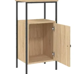 vidaXL - Industrieel Nachtkastjes met deur - Sonoma eiken - 41x31x80 cm - 2 st