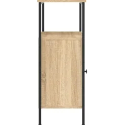 vidaXL - Industrieel Nachtkastjes met deur - Sonoma eiken - 41x31x80 cm - 2 st