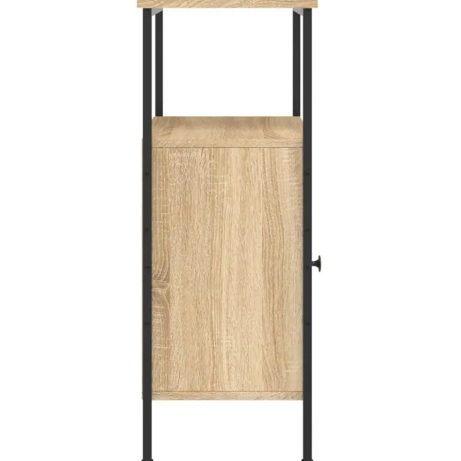 vidaXL - Industrieel Nachtkastjes met deur - Sonoma eiken - 41x31x80 cm - 2 st