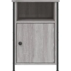 vidaXL - Industrieel Nachtkastjes - Grijs sonoma eiken - 40x42x60 cm - 2 st