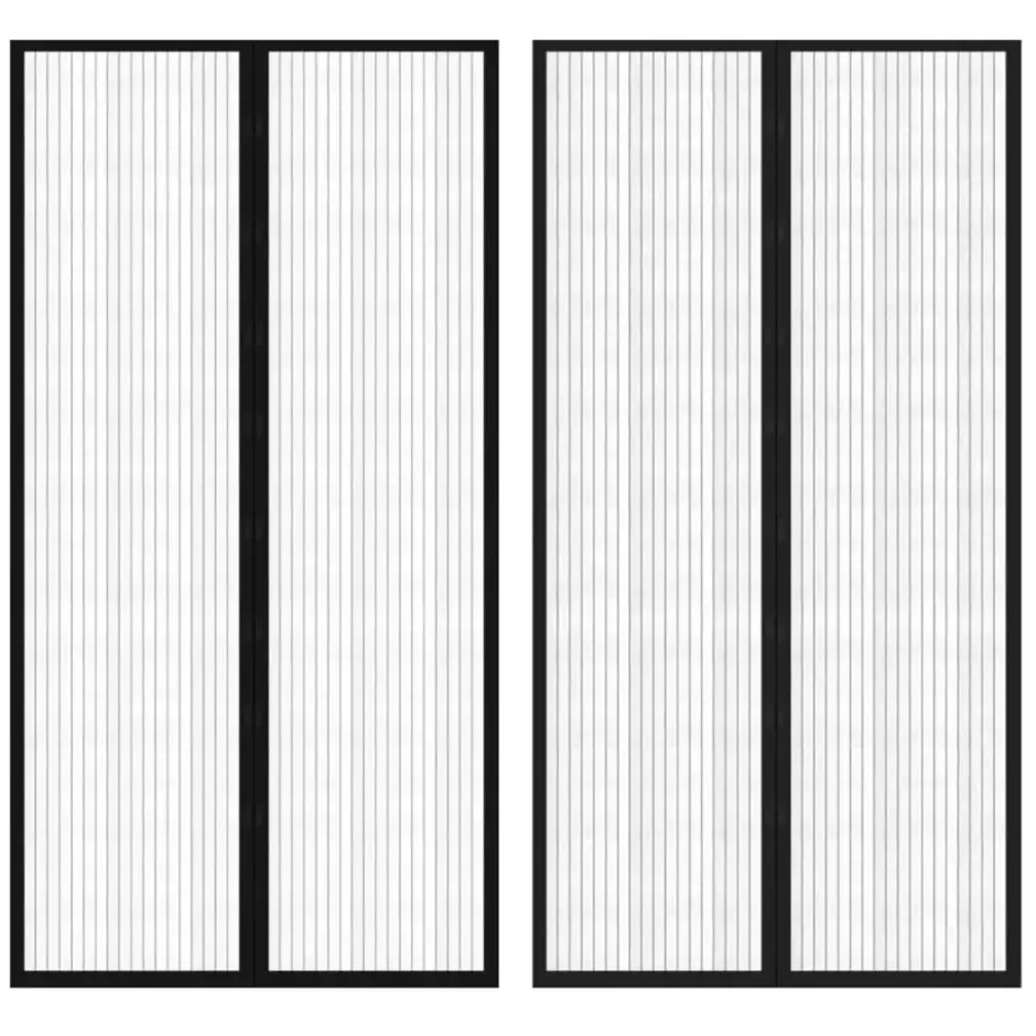 vidaXL - Insectengordijn - Zwart - Polyester - 210 x 100 cm