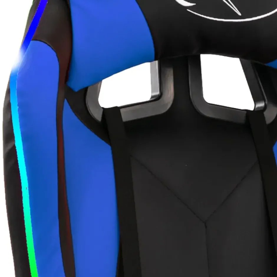 vidaXL - Kantoorstoel - Blauw - Kunstleer