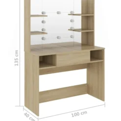 vidaXL - Kaptafel - Bruin - MDF
