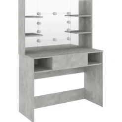 vidaXL - Kaptafel - Grijs - MDF