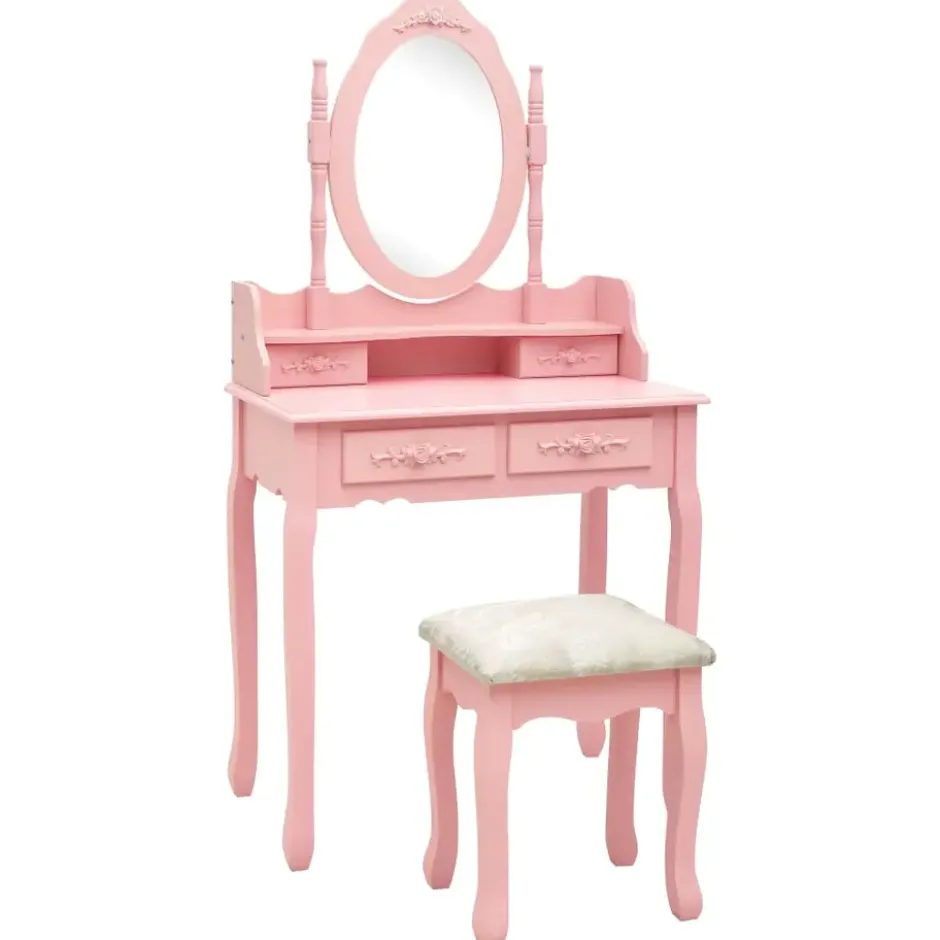 vidaXL - Kaptafel - Roze - Hout