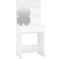 vidaXL - Kaptafel - Wit - Bewerkt hout
