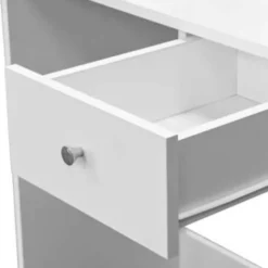 vidaXL - Kaptafel - Wit - Bewerkt hout