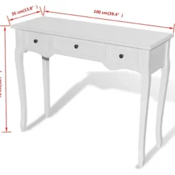 vidaXL - Kaptafel - Wit - Hout