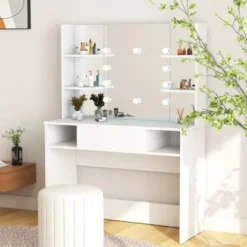 vidaXL - Kaptafel - Wit - MDF