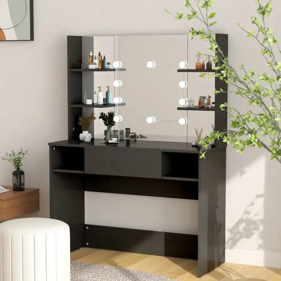 vidaXL - Kaptafel - Zwart - MDF